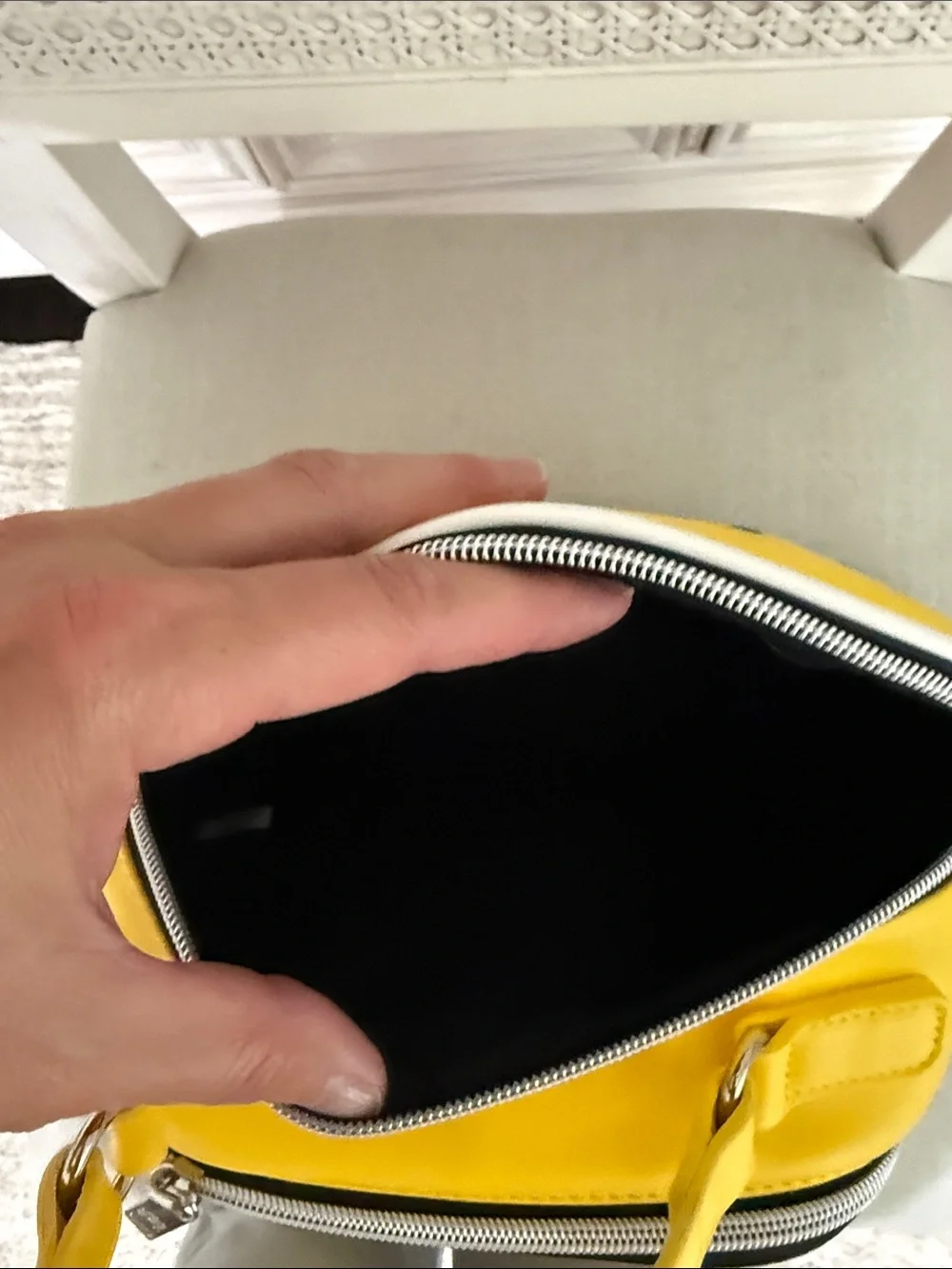 MalbonYellow Crossbody Bag with Golf Logo Graphic